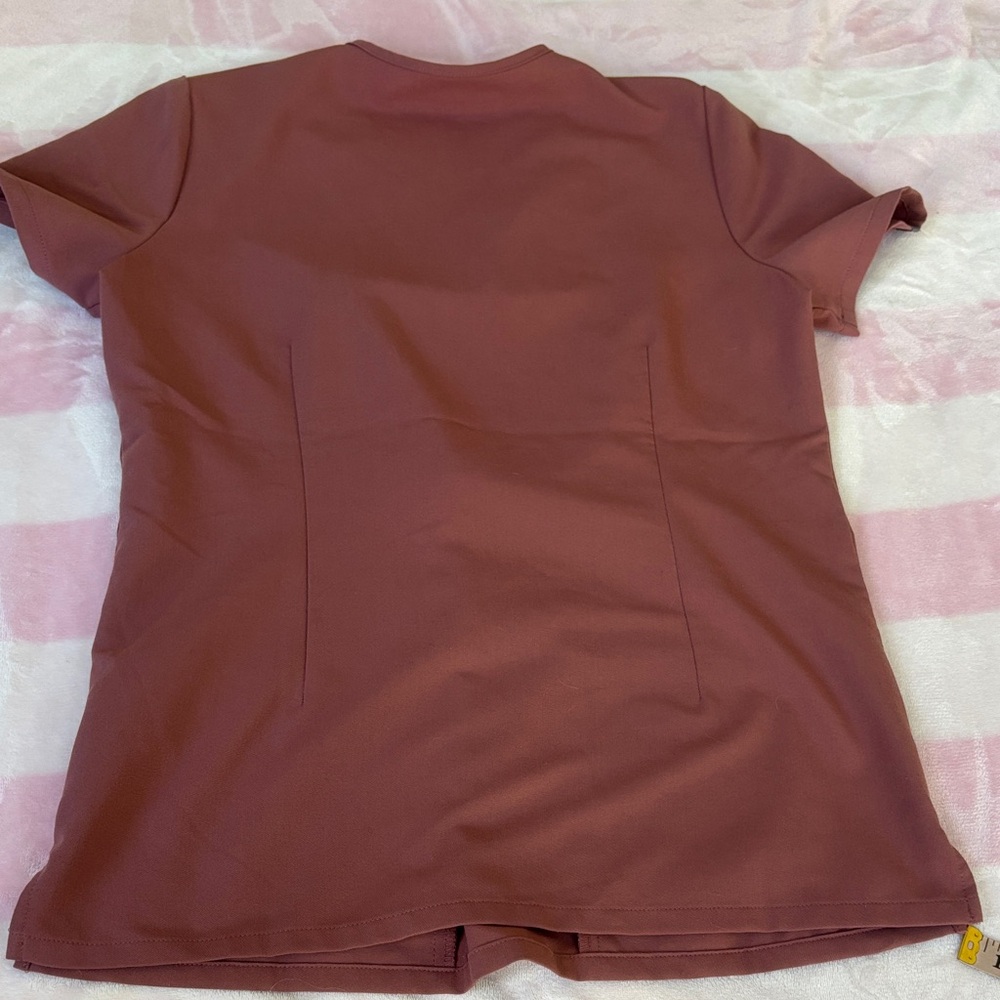 FIGS Women's Mauve / Dusty Rose Scrub Top - Picture 8 of 8